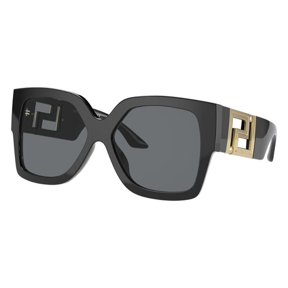 New VERSACE Black Rectangle VE4402 GB1/87 Sunglasses Women - Picture 1 of 5